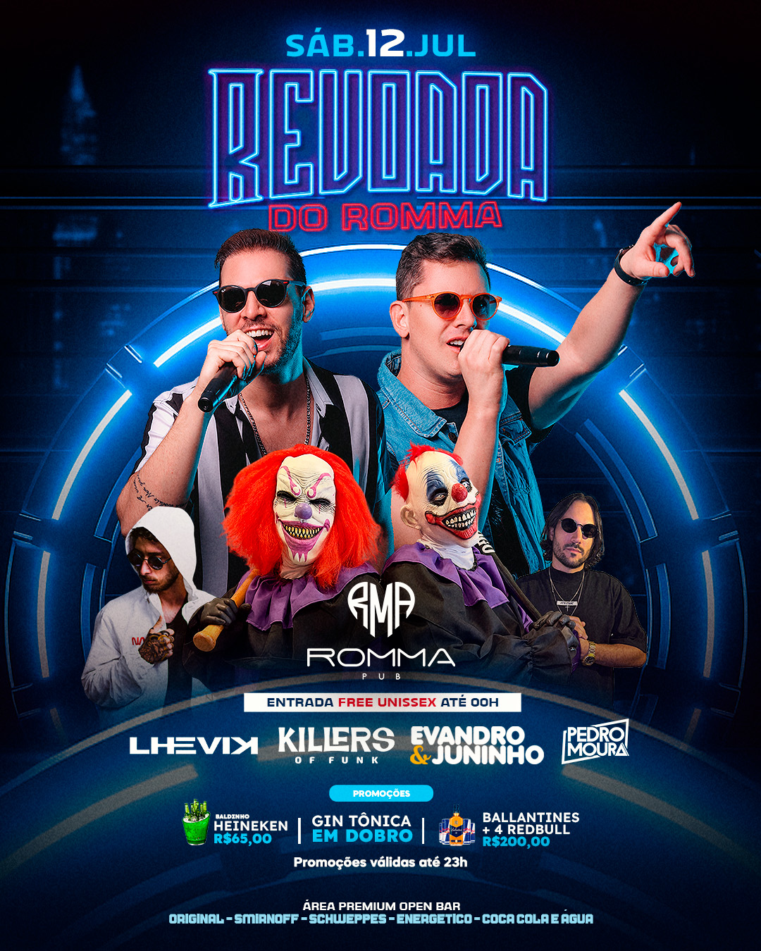 REVOADA DO ROMMA C/ EVANDRO E JUNINHO E KILLERS OF FUNK